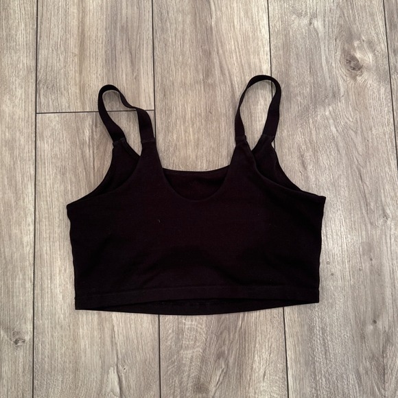 Offline by Aerie Black Seamless Crop Tank Sports Bra Size S P - Picture 2 of 3